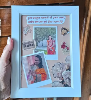 Handcrafted memory tribute frame